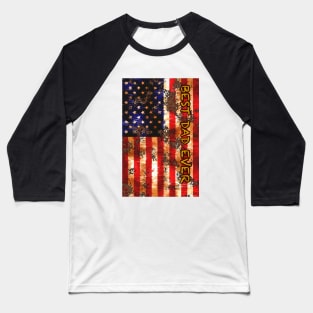 American Flag Best Dad Ever Baseball T-Shirt